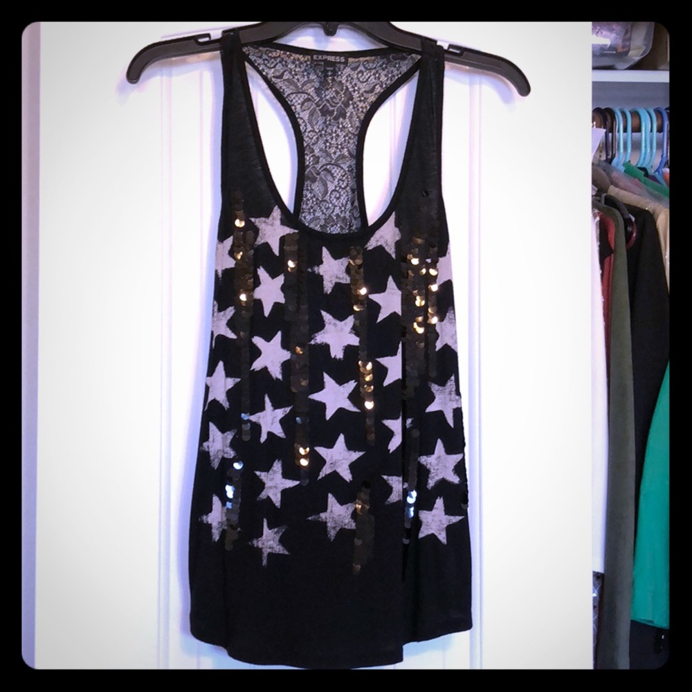 Express stars a sequin top size small S